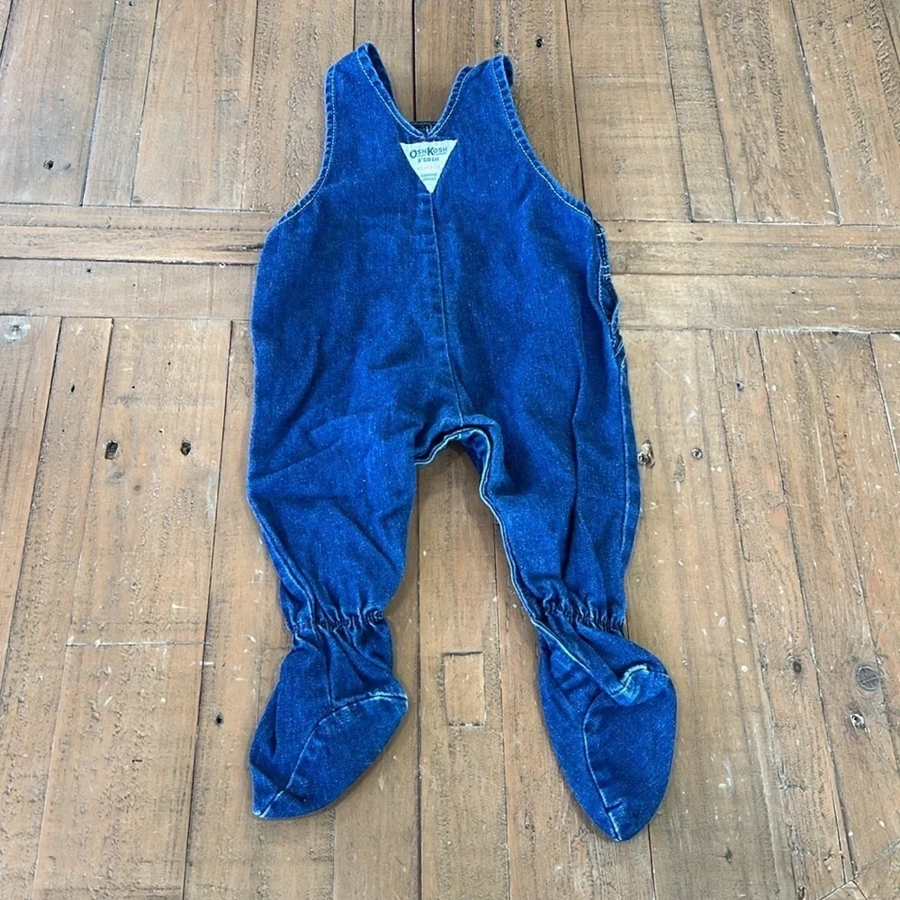 Oshkosh vintage denim footed overalls